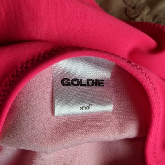Goldie Cross Back One Piece Swimsuit Neon Pink Size S - Picture 5 of 5